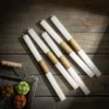 White Timber Tapers - Set Of 12