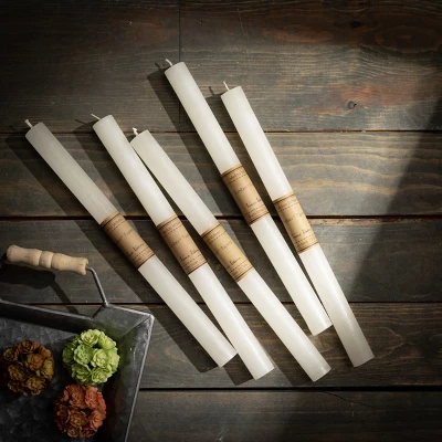 Melon White Timber Tapers - Set Of 12 1 Melon White Timber Tapers - Set Of 12
