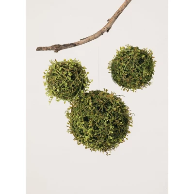 Sullivans Set Of 3 Mossy Orbs Decorative Filler 8"H, 6"H & 5.5"H Green 1 Sullivans Set Of 3 Mossy Orbs Decorative Filler 8"H, 6"H & 5.5"H Green