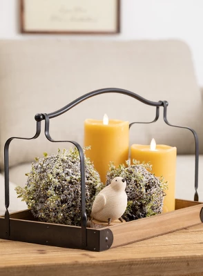 Sullivans Twig Artificial Orb Decorative Filler Set Of 2, 6.5"H & 5"H Brown 2 Sullivans Twig Artificial Orb Decorative Filler Set Of 2, 6.5"H & 5"H Brown - Image 2