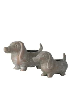 Sullivans Set Of 2 Dachshund Planter 5.5"H & 4.5"H Brown -Cheap Sullivan Living Store GUEST 2a3f467d 6744 4932 889f 54ef4abead51