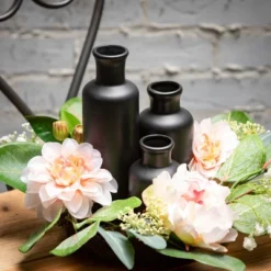 Sullivans Matte Black Set Of 3 Small Ceramic Bottle Vases 5"H, 7.5"H & 10"H Black -Cheap Sullivan Living Store GUEST 3a194bdb 85fb 4c45 a1e4 8c9fda0c47c3