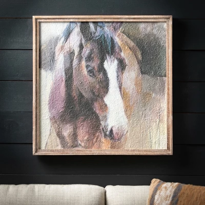 24.5"H Sullivans Wood Framed Horse Wall Decor, Multicolor 2 24.5"H Sullivans Wood Framed Horse Wall Decor, Multicolor - Image 2