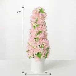 Sullivans Artificial Pink Blossom Cone Tree 27"H Pink Flowers -Cheap Sullivan Living Store GUEST 437ce44e 319a 4830 ab6c faa9edc8c8dc