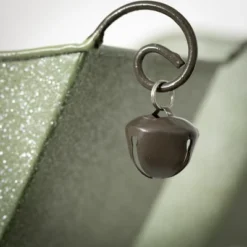 9"H And 10.25"H Sullivans Green Sleigh - Set Of 2, Christmas Decor, Green