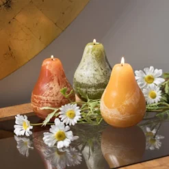 Warm Neutral Pear Candles Kit - Set Of 3