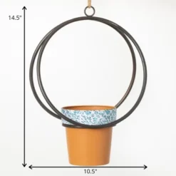 Sullivans Hanging Metal Ring Metal Planter 14.5"H Brown -Cheap Sullivan Living Store GUEST 5a8b6d09 14e3 454b 9cf2 5d2849ed07e1
