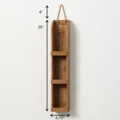 Sullivans Rustic Wooden Wall Shelf Decor 26"H Brown -Cheap Sullivan Living Store GUEST 6d9df8bd d580 4b3e abbf 3b909afe8f40