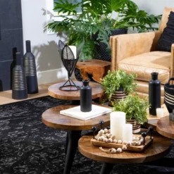 Sullivans Matte Black Set Of 3 Small Ceramic Bottle Vases 5"H, 7.5"H & 10"H Black -Cheap Sullivan Living Store GUEST 74f928d0 8808 4072 b62d a429a976eb3b