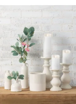 Sullivans Set Of 2 Ceramic Vases 11.75"H & 8.5"H Off-White -Cheap Sullivan Living Store GUEST 8462b970 4a57 481a 8952 0cc4b5306286