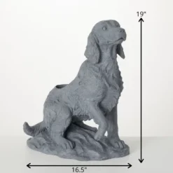 19"H Sullivans Gray Irish Setter Planter, Brown -Cheap Sullivan Living Store GUEST 8850c3b0 6a2b 4615 86e3 981bb2859530