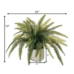 Sullivans Artificial Potted Fern Plant 14"H Green -Cheap Sullivan Living Store GUEST 95087406 40a2 4efa 90fe fade55b631b6