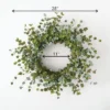 Sullivans Artificial Mini Eucalyptus Berry Wreath 28" Green