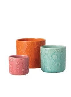 Sullivans Set Of 3 Floral Relief Flower Planter 4.5"H, 4"H & 2.75"H Red 6 Sullivans Set Of 3 Floral Relief Flower Planter 4.5"H, 4"H & 2.75"H Red -Cheap Sullivan Living Store GUEST ab6bc06c 9370 48ae 8cfb cda57375f6f8