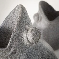 13.25"H Sullivans Tongue-In-Cheek Frog Planters Set Of 2, Gray