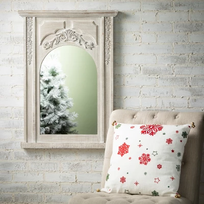 20"H Sullivans Color Snowflake Pillow; White 2 20"H Sullivans Color Snowflake Pillow; White - Image 2