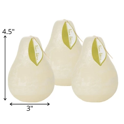 Melon White Pear Candles - Set Of 3 3 Melon White Pear Candles - Set Of 3 - Image 3