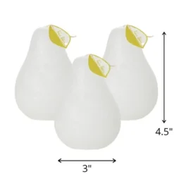 White Timber Pear Candles - Set Of 3 -Cheap Sullivan Living Store GUEST b478cc73 664a 4204 b4a4 f14d6a7e9381