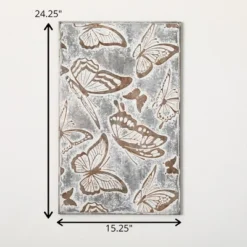24.25"H Sullivans Metal Relief Butterfly Panel, Gray -Cheap Sullivan Living Store GUEST ba303d31 e407 4f3b a4f7 7d6ab2eeb423
