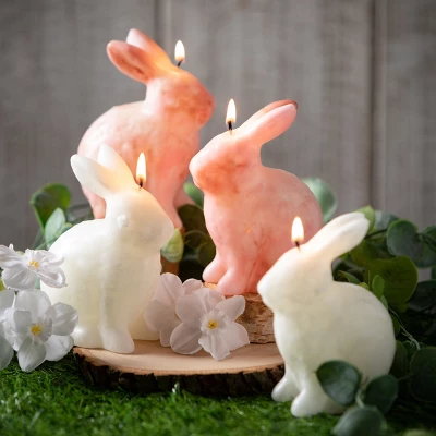 4.75"H Sullivans Pink Bunny Candle - Set Of 2, Pink 3 4.75"H Sullivans Pink Bunny Candle - Set Of 2, Pink - Image 3