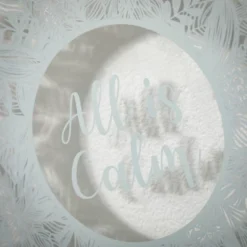 Sullivans Framed Frosted Wreath Wall Art White 18"H Glass